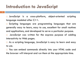Chapter Four web programming JavaScripts | PDF