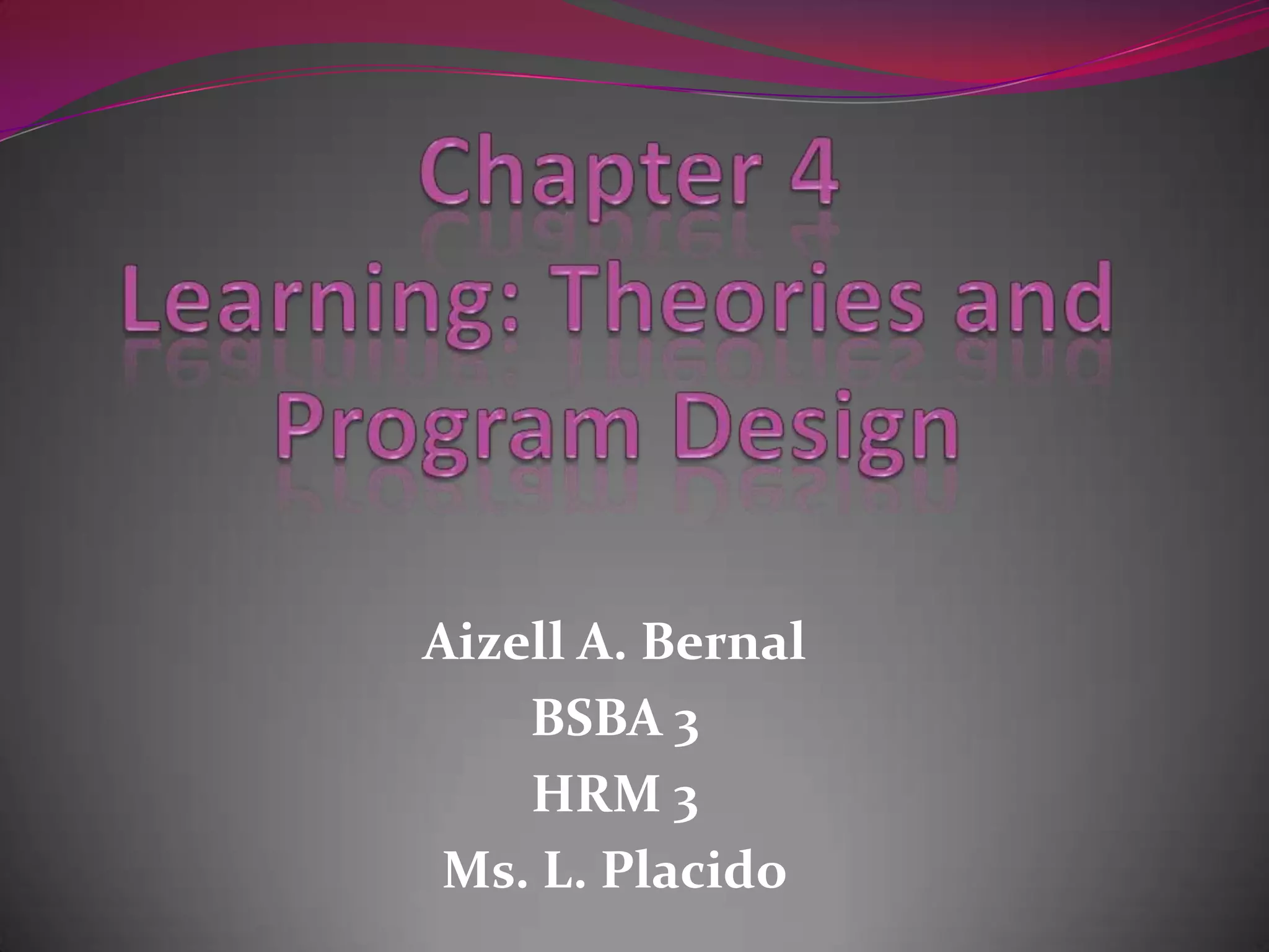 Aizell A. Bernal
BSBA 3
HRM 3
Ms. L. Placido

 
