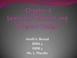 Aizell A. Bernal
BSBA 3
HRM 3
Ms. L. Placido

 