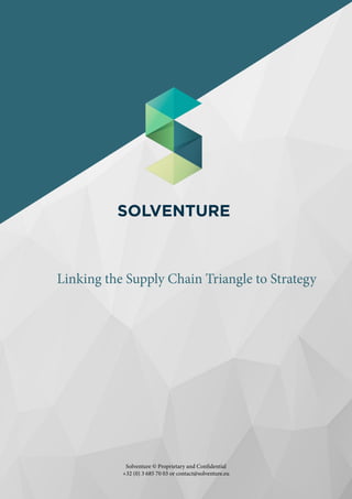 Linking the Supply Chain Triangle to Strategy
Solventure © Proprietary and Confidential
+32 (0) 3 685 70 03 or contact@solventure.eu
 