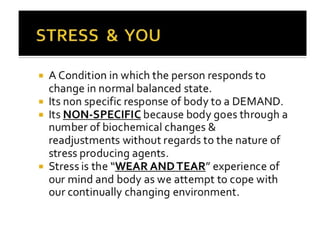 Chapter 4   managing stress and coping with loss