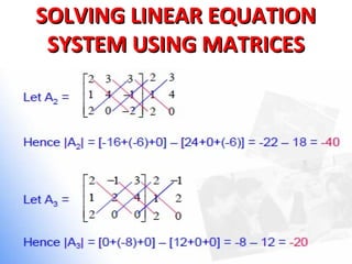 Chapter 4 matrix | PPT