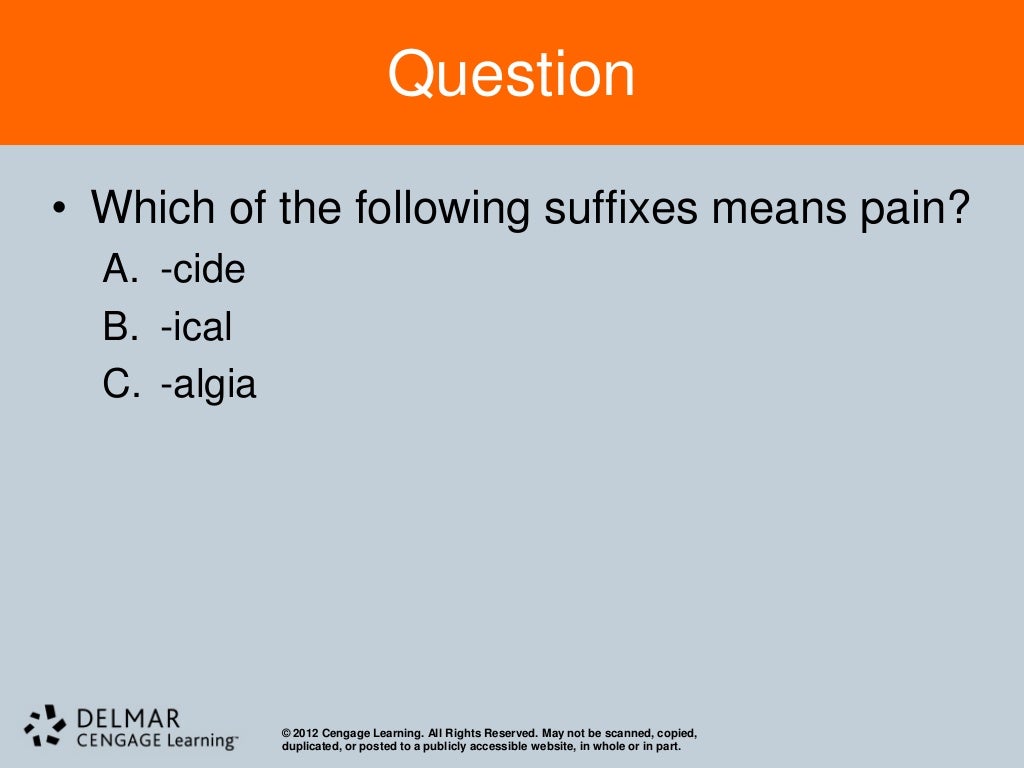 Chapter 4 Medical Terminology