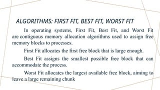 First Fit Algorithm Example Chapter 4 - Memory Management in Operating System.pptx