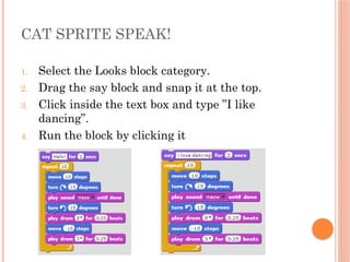 Say Block In Scratch CHAPTER 4- MORE WITH SCRATCH-INTRODUCTION.pptx