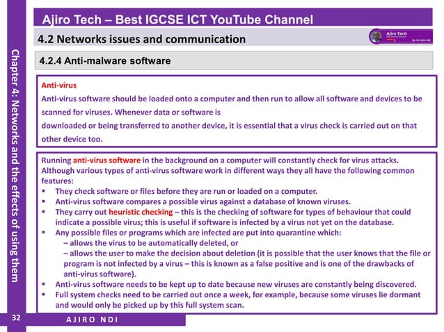 IGCSE ICT (0417/0983) - Networks and the effects of using them - Ajiro ...