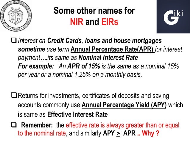 Effective interest rate coupon rate