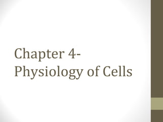 Chapter 4-
Physiology of Cells
 