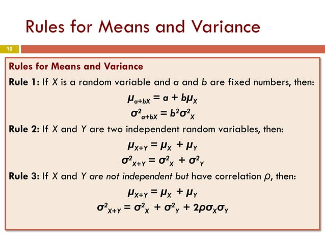 Chapter 4 part3- Means and Variances of Random Variables | PDF