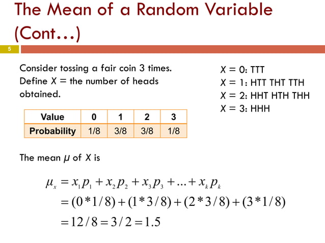 Chapter 4 part3- Means and Variances of Random Variables | PDF
