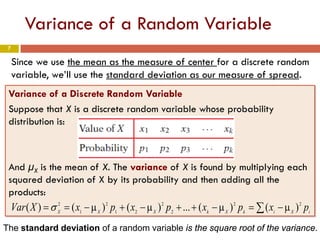 Chapter 4 part3- Means and Variances of Random Variables | PDF