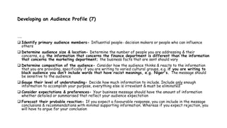 Audience Profiling Messaging Example cHaPtEr 4-PlAnNiNg BuSiNeSs MeSsAgEs.pptx