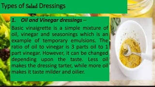 Chapter 4 prepare salads and dressing ppt | PPTX