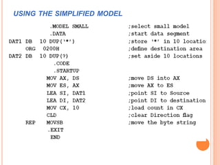 USING THE SIMPLIFIED MODEL
 