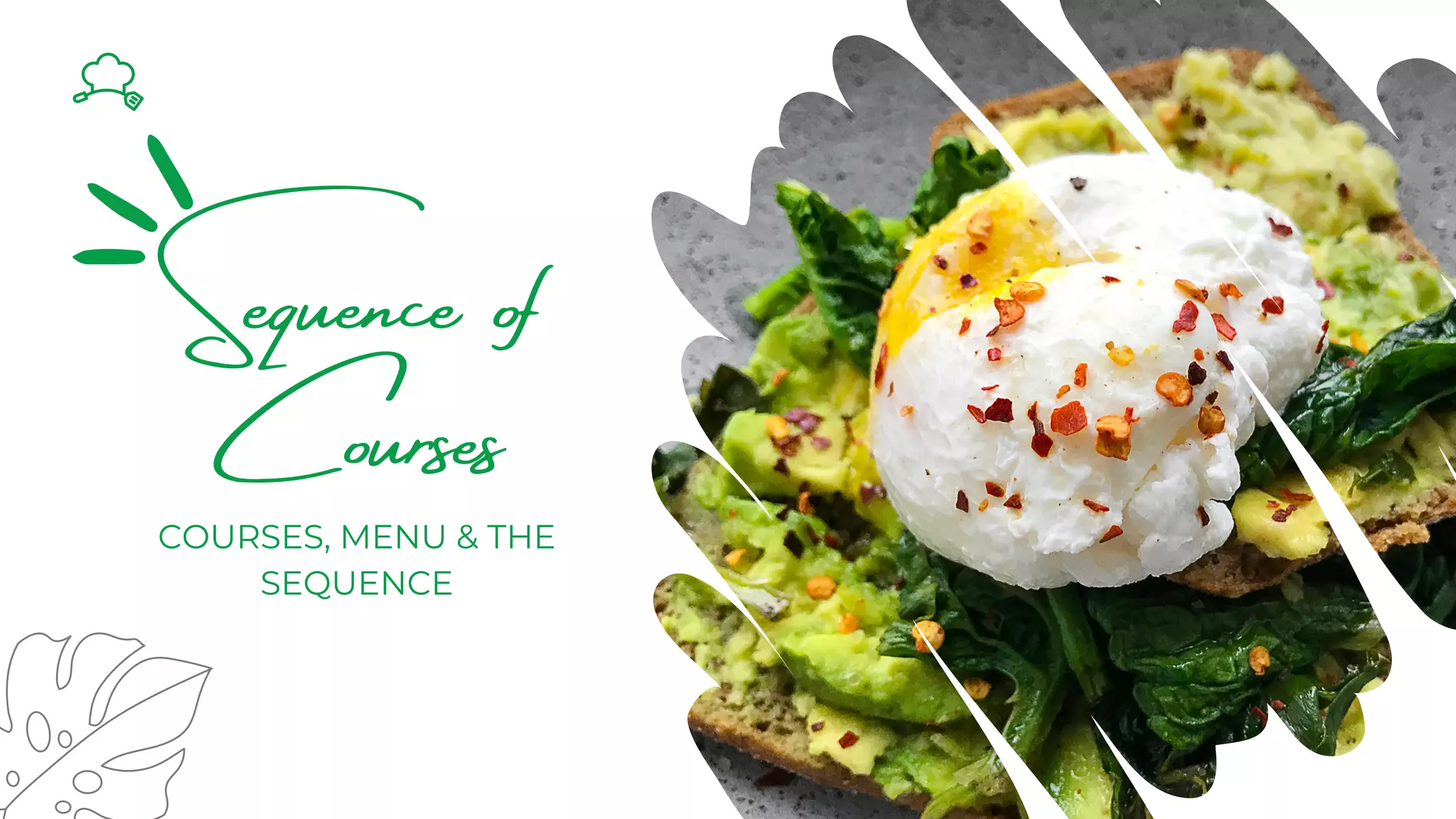 Sequence of
Courses
COURSES, MENU & THE
SEQUENCE
 