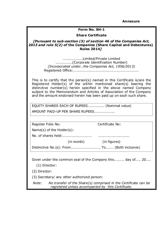 form of share certificate rome fontanacountryinn com company share certificate