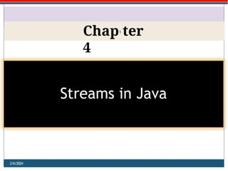 Comprehensive Guide to Java Streams and File Handling Techniques | PPTX