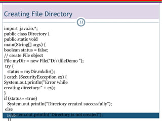 Comprehensive Guide to Java Streams and File Handling Techniques | PPTX