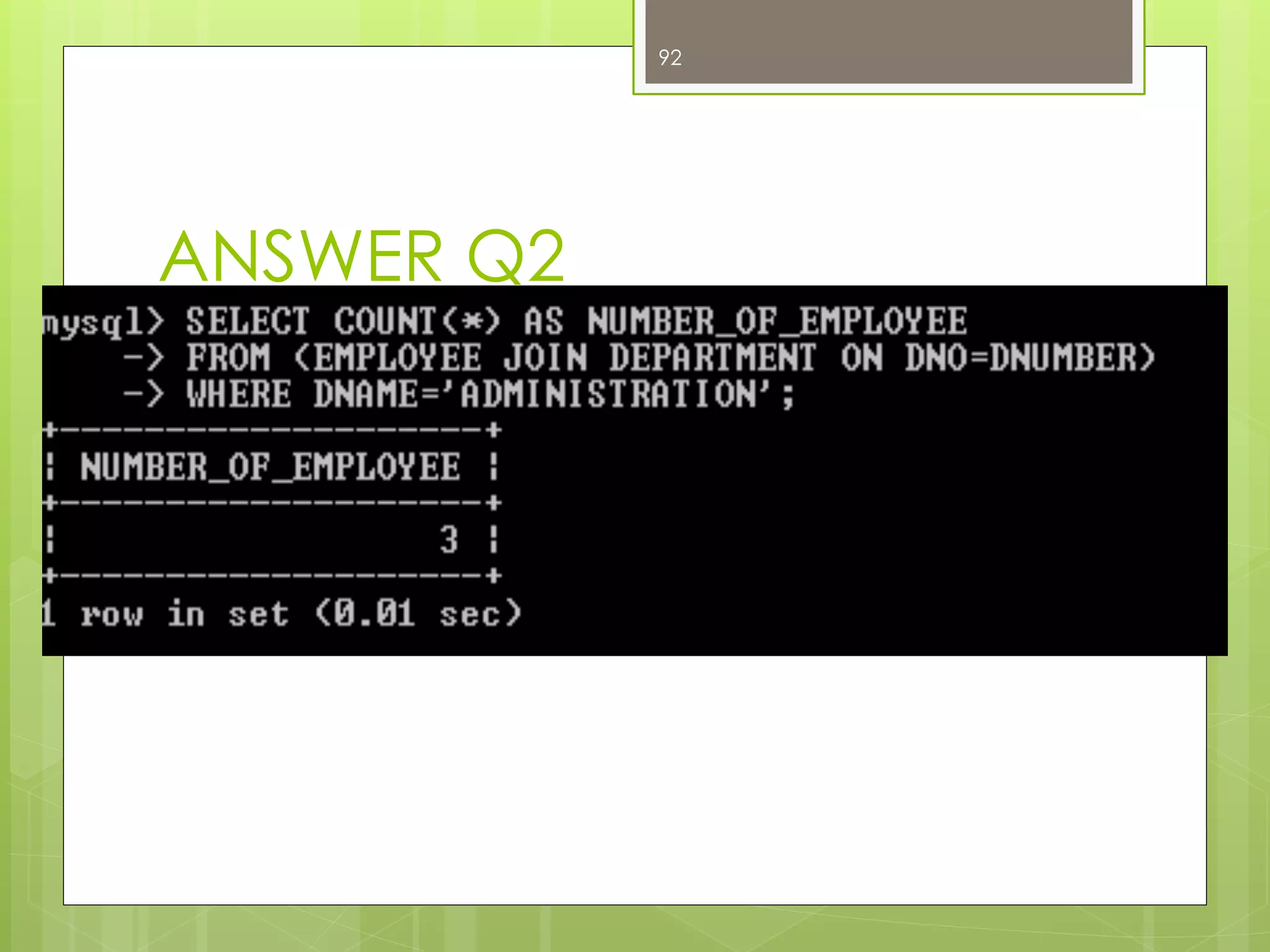 ANSWER Q2
92
 