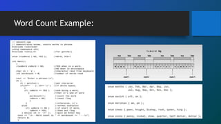 Word Count Example:
 