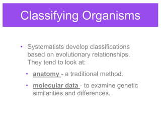 Subclass Systematics Chapter4-Systematics.ppt
