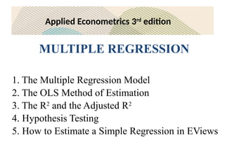 Chapter 4 (1).pptx applied Econometrics SlideShare | PPTX | Science