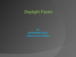 Daylight Factor 