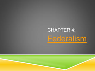 CHAPTER 4:
Federalism
 