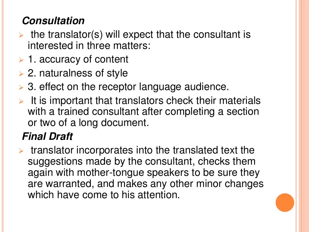 Implicit Meaning and Steps in a translation Project