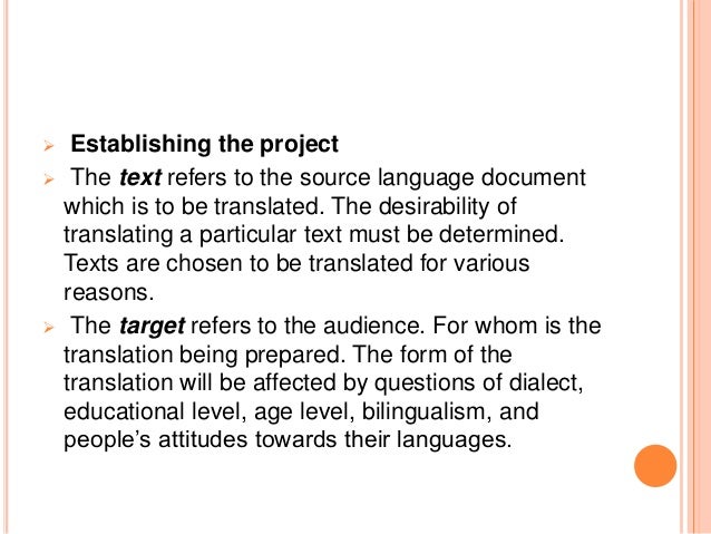 Implicit Meaning and Steps in a translation Project