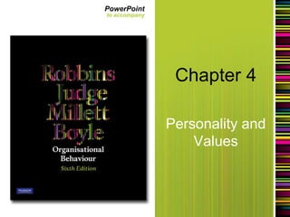 PowerPoint
to accompany
Chapter 4
Personality and
Values
 