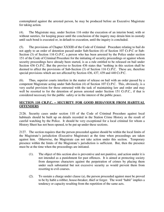 security for keeping the peace and