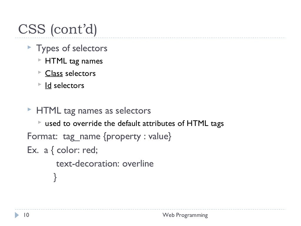 Chapter 4a cascade style sheet css