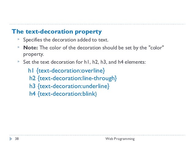 Chapter 4a Cascade Style Sheet Css