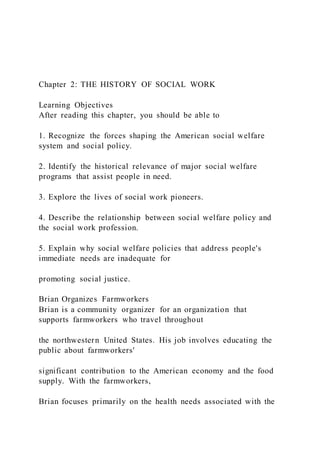 Chapter 4 ADVOCACY IN SOCIAL WORK Learning Objectives A | DOCX
