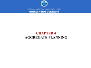 CHAPTER 4
AGGREGATE PLANNING
1
 