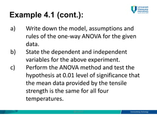 CHAPTER 4, ANALYSIS OF VARIANCE (ANOVA) APPLIED STATISTICS | PDF