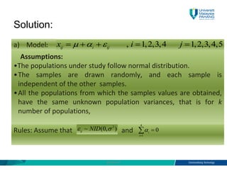 CHAPTER 4, ANALYSIS OF VARIANCE (ANOVA) APPLIED STATISTICS | PDF