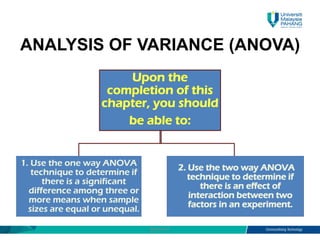 CHAPTER 4, ANALYSIS OF VARIANCE (ANOVA) APPLIED STATISTICS | PDF