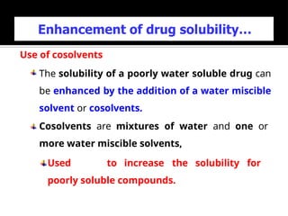 Co Solvant Examples Chapter 4 BA.pptx for biopharmaceuticall | PPTX
