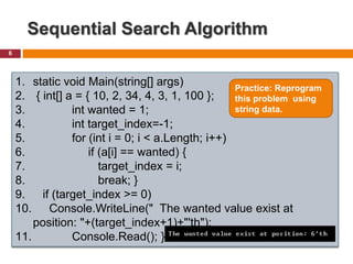 Chapter 4: basic search algorithms data structure | PPT
