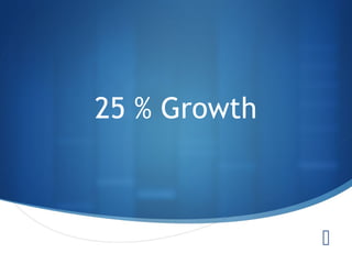 
25 % Growth
 