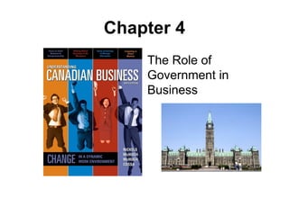 Chapter 4 The Role of Government in Business 