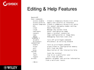 Editing & Help Features 