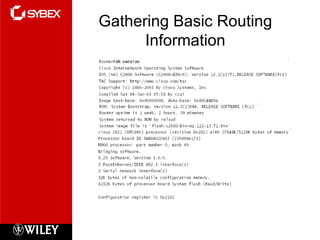 Gathering Basic Routing Information 