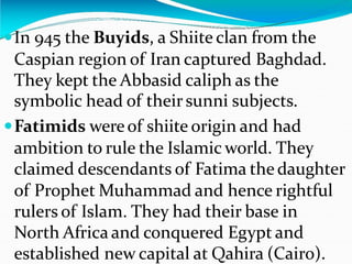 Fatimid Ruler Chapter 4 Central Islamic Lands for hisory.pptx