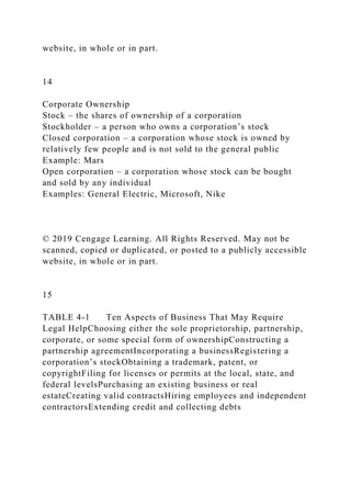 Chapter 4Choosing a Form of Business Ownership© 2019.docx