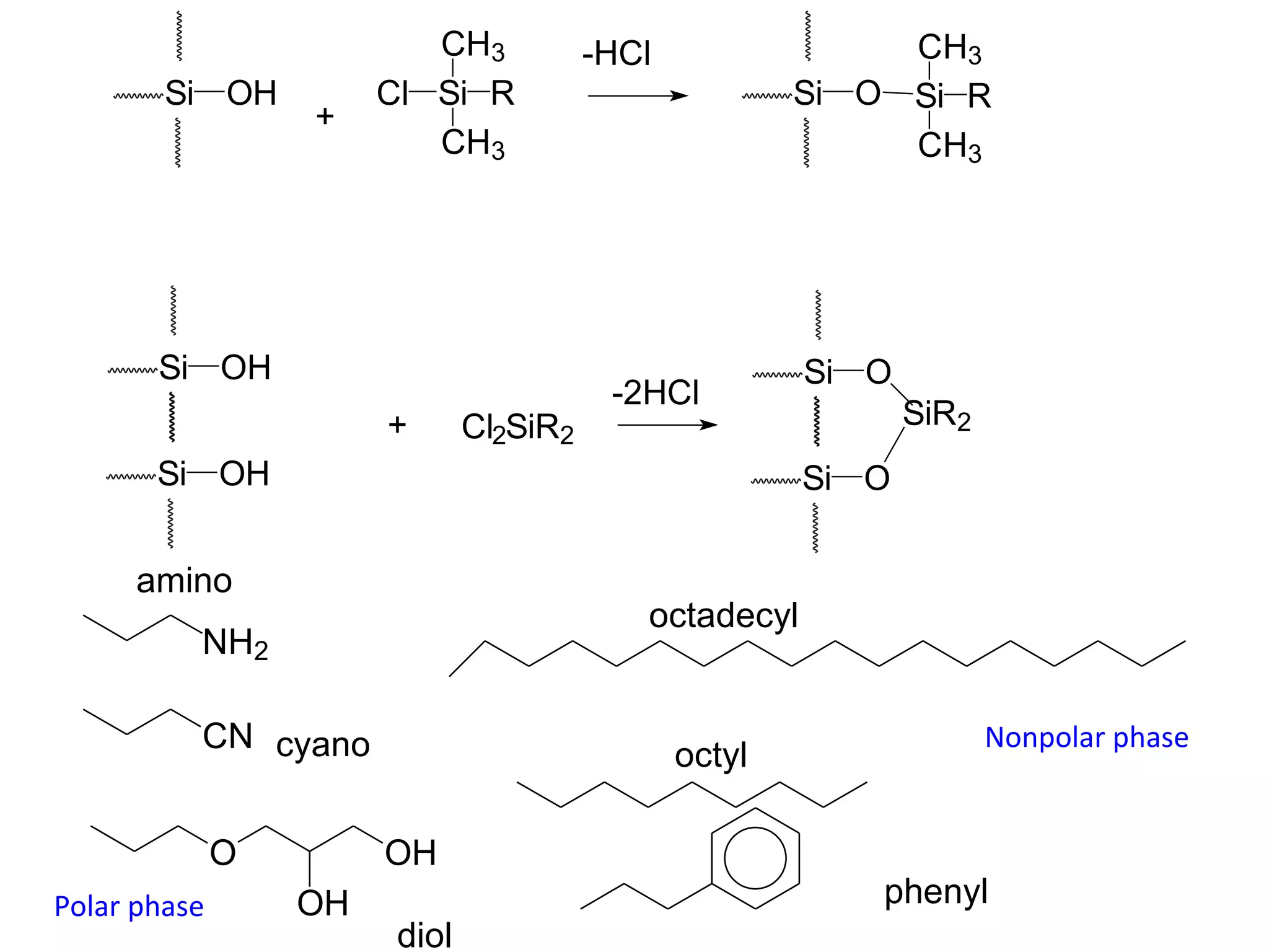 Polar phase Nonpolar phase 