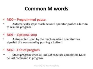 M00 Chapter 4 cnc part programming | PDF