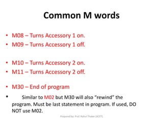 M00 Chapter 4 cnc part programming | PDF